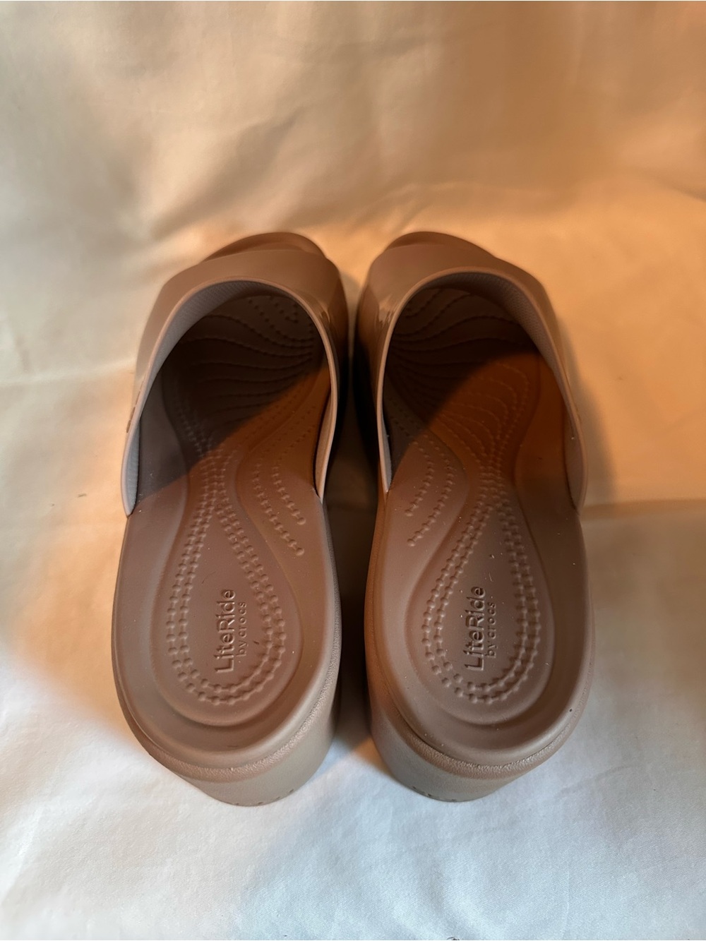 CROCS Women’s Platform Mule Slide - Taupe Brown - Picture 5 of 8